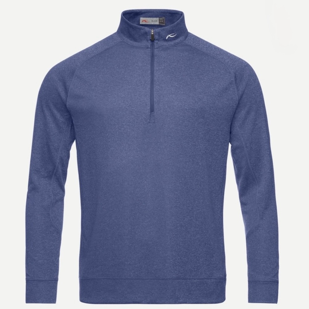 Kjus Golf Quarter 1/4 Half 1/2 Zip Shirt Mid Layer Blue 52 Large Performance